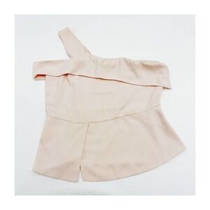 Naked Zebra Nude Pink Assymetrical Tank Top SZL